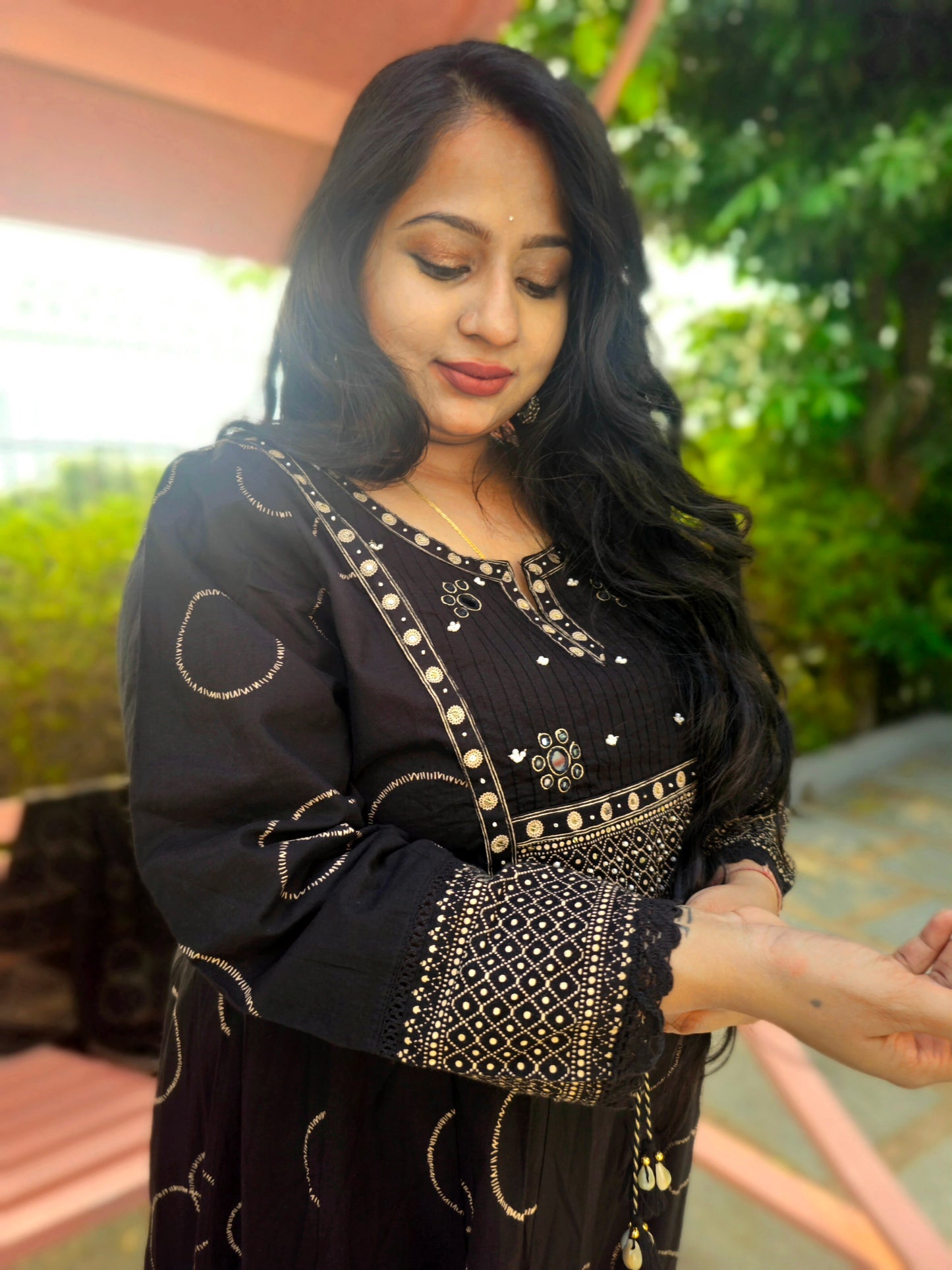 Raas Black Rayon Anarkali