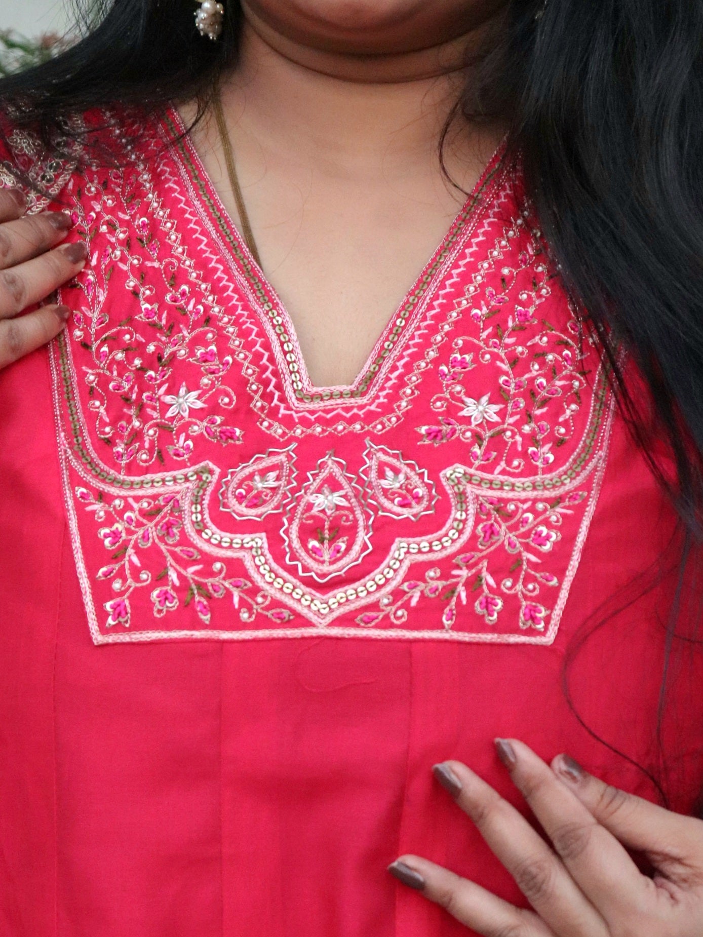 Saanjh Bright Pink Anarkali