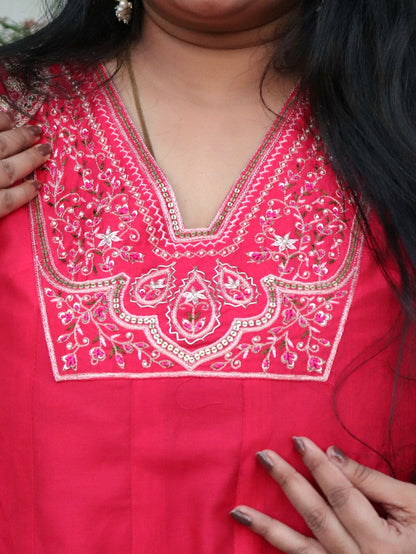Saanjh Bright Pink Anarkali