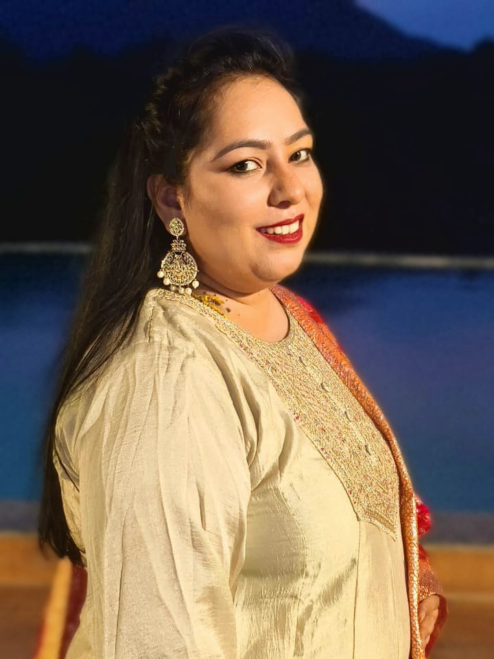 Noor Beige Vichitra Silk Anarkali With Contrast Banarasi Dupatta
